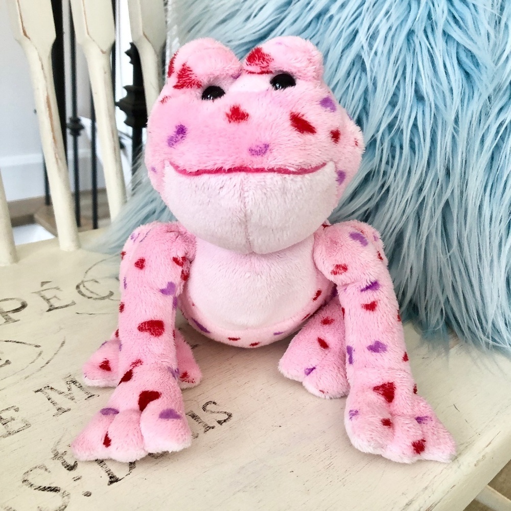 Webkinz, Love Frog, Ganz,‎ Pink, Stuffed Frog, Plush, Good Condition, No code